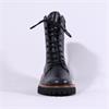 Paul Green Laced Military Ankle Boot - Black Leather